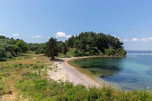 Maistros Beach on the Vido island near Corfu Island, Greece