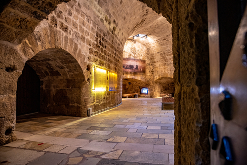 Inside the old venetian Koules fortress in Heraklion, Island of Crete, Greece