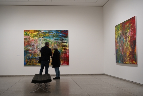 Gerhard Richter exhibition in Neue Nationalgalerie (New National Gallery) in Berlin, Germany
