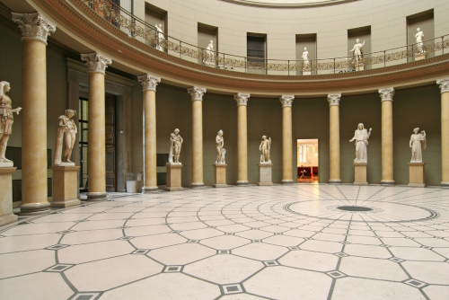 The main hall with sculptures at Altes Museum located on Museum Island, Mitte in Berlin, Germany