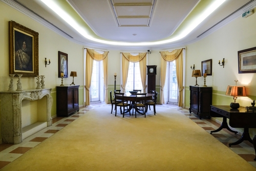A view of Mon Repos, a 19th century neoclassical villa in which Britain's Prince Philip was born and currently accommodates an archaeological museum, on the island of Corfu, Greece
