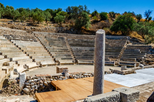 View of the Little Theatre of Ancient Epidaurus, Peloponnese, Greece