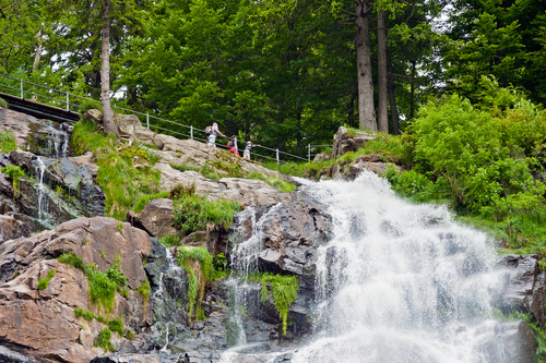 Exciting view of Todtnauer waterfall, Todtnau, Black Forest, Baden-Wurttemberg, Germany