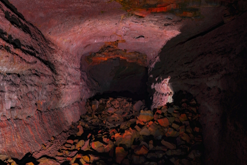Textured lava cave, Vidgelmir , Iceland