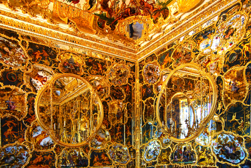 Mirror Cabinet in Wurzburger Residenze, Germany Mirror Cabinet the most precious Interior created at the Residenz in Wurzburg, Bavaria, Germany