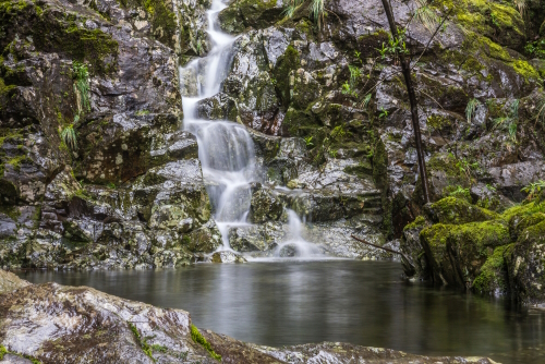 The 25 Fontes waterfall and natural pool. Hiking point, located in Rabaçal, Paul da Serra on Madeira Island, Portugal