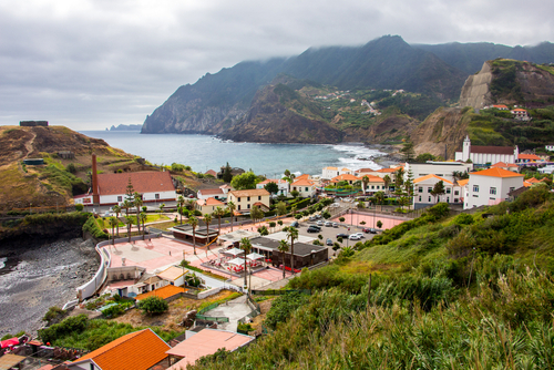 Arco de Sao Jorge in northern Madeira Island near Santana, Portugal