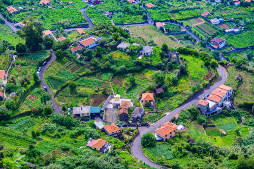 Arco de Sao Jorge in northern Madeira Island near Santana, Portugal