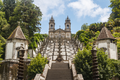 View of the Sanctuary of Bom Jesus do Monte in Braga, Portugal