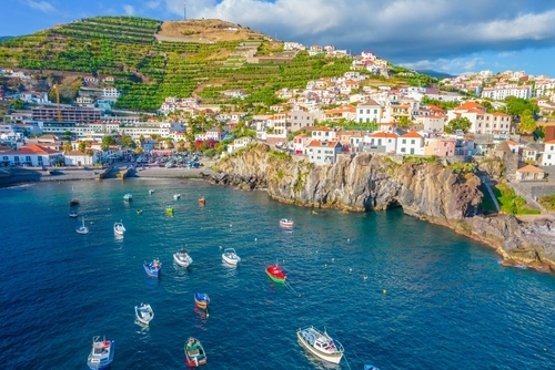 Camara de Lobos is a fishing town near Funchal in the Madeira Island, Portugal