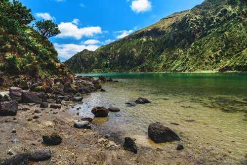 Lake Fogo in Sao Miguel Island, Azores, Portugal