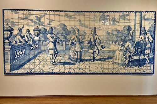 An art piece at the National Tile Museum in Lisbon, Portugal
