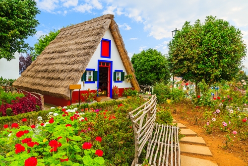 A traditional house in Santana, Madeira Island, Portugal