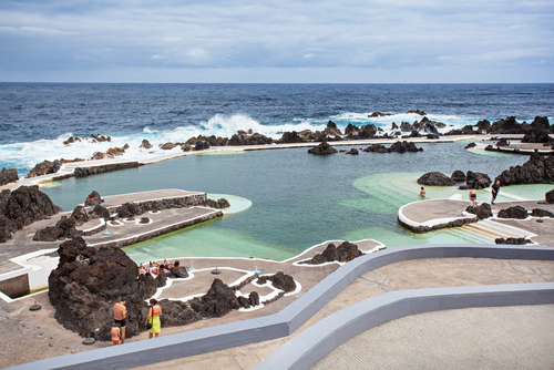 Ocean water pools in Porto Moniz, Madeira Island, Portugal