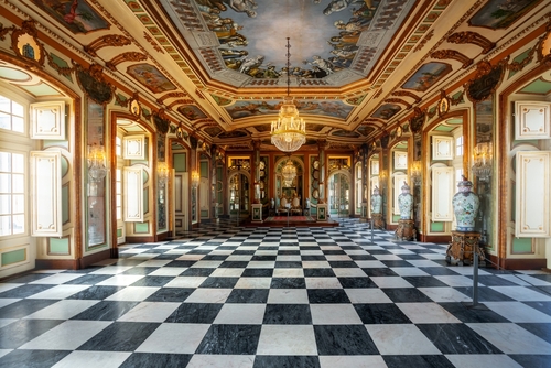 Hall of Ambassadors at Queluz Palace in Lisbon, Portugal