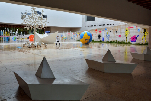 The Interactive Science Museum with educational exhibits, cutting-edge technology and multimedia. Pavilion of Knowledge (Pavilhao do Conhecimentois or Ciencia Viva), Lisbon, Portugal