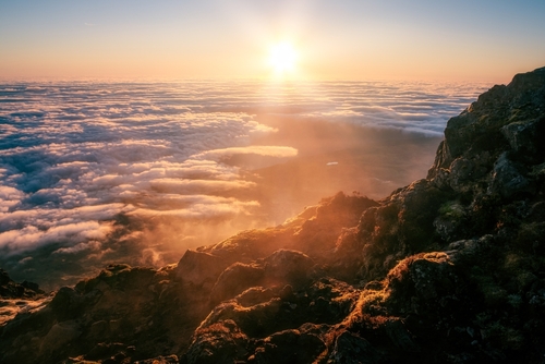 Sunrise view from Mount Pico, Pico Island, Azores