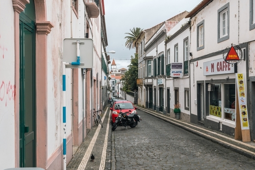 Ponta Delgada, the capital of Sao Miguel Island in the Azores, Portugal