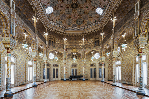 Decor at the Palacio da Bolsa (Stock Exchange Palace) in Porto, Portugal