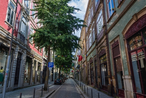 Rua da Galeria de Paris, Paris Gallery Street in Porto city, Portugal