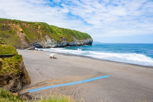 Santa Barbara Beach in Sao Miguel Island, Azores, Portugal