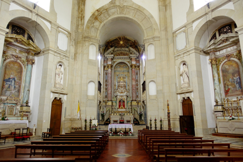Interior of the Sanctuary Senhor Jesus da Pedra in Obidos, Portugal