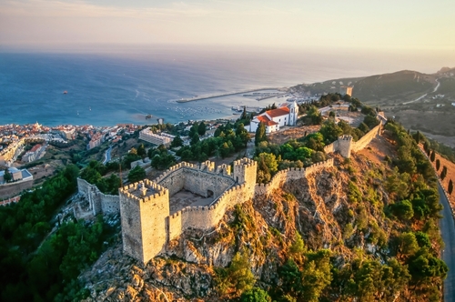 Sesimbra Castle and Coastline, Portugal