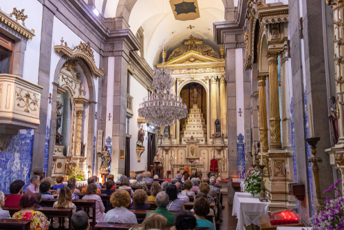 Interior of the Capela das Almas (the Chapel of Souls) in Porto, Portugal