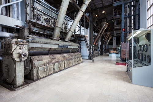 Interior view of the Tejo Power Station, the Electricity Museum in Lisbon, Portugal