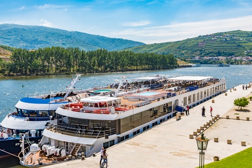 Douro River Cruise Ship near Porto, Portugal