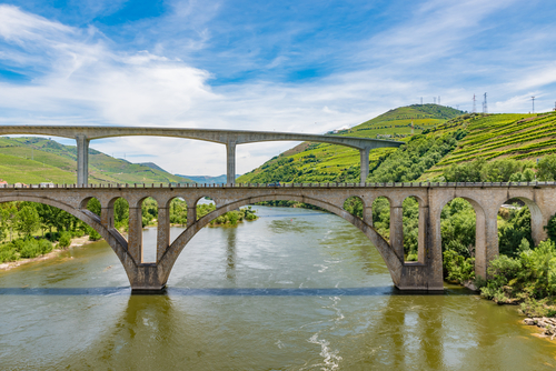 A Bridge in the Douro Valley near Porto, Portugal